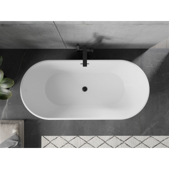 Mexen FLAVIA vaňa voľne stojaca 170x80x58 cm, biela, čierny prepad 54031708000-B
