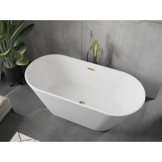 Mexen FLAVIA vaňa voľne stojaca 170x80x58 cm, biela, zlatý prepad 54031708000-G