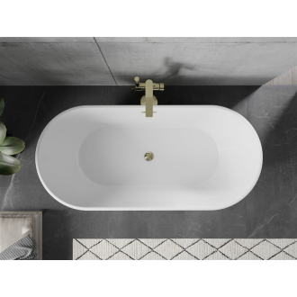 Mexen FLAVIA vaňa voľne stojaca 170x80x58 cm, biela, zlatý prepad 54031708000-G