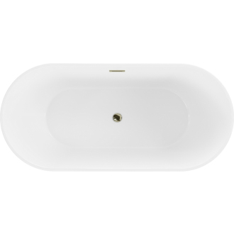 Mexen FLAVIA vaňa voľne stojaca 170x80x58 cm, biela, zlatý prepad 54031708000-G