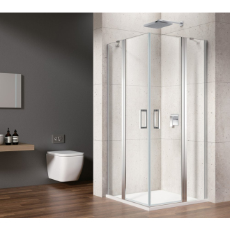 LORO štvorcový sprchovací kút 900x900 mm, rohový vstup