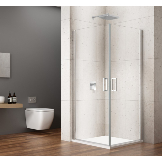 LORO štvorcový sprchovací kút 900x900 mm, rohový vstup