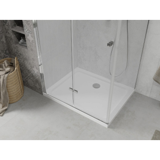 Mexen Lima skladací sprchovací kút 100 x 70 cm, transparentný, chróm + plochá sprchová vanička - 856-100-070-01-00-4010