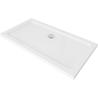 Mexen Omega výsuvná sprchová kabína 130 x 100 cm, transparentná, chróm + plochá sprchová vanička - 825-130-100-01-00-4010