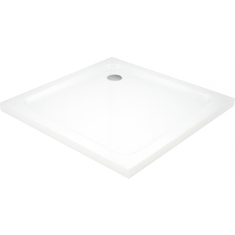 Mexen Rio štvorcový sprchovací kút 90 x 90 cm, mráz, chróm + plochá sprchová vanička - 860-090-090-01-30-4010