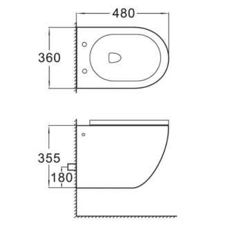 Záchodová misa Mexen Lena Rimless so štíhlym soft-close sedátkom, Duroplast, biela 30220400