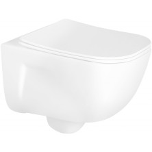 Záchodová misa Mexen Margo Rimless so štíhlym soft-close sedátkom, Duroplast, biela - 30420900