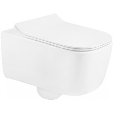 Záchodová misa Mexen Stella Rimless so štíhlym soft-close sedátkom, Duroplast, biela - 30680800