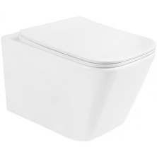 Záchodová misa Mexen Teo Rimless so štíhlym soft-close sedátkom, Duroplast, biela 30850600