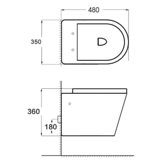Mexen RICO závesný bidet, matná čierna 35724885