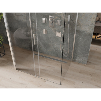 Mexen Omega 3stenný sprchovací kút, výsuvný 100x90, transp., chróm 825-100-090-01-00-3S