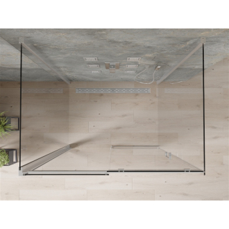 Mexen Omega 3stenný sprchovací kút, výsuvný 110x90, transp., chróm 825-110-090-01-00-3S