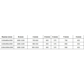 Mexen Omega 3stenný sprchovací kút, výsuvný 110x90, transp., chróm 825-110-090-01-00-3S