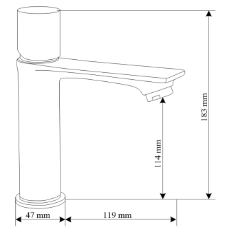 Umývadlová batéria Mexen Royo One, čierna/chróm - 72201-77