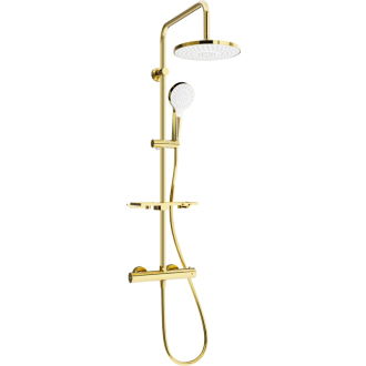 Mexen KT05 sprchový set termostatickou batériou, zlato/biela - 771500593-50