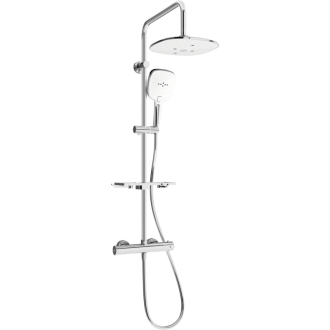 Mexen KT17 sprchový set termostatickou batériou, chróm / biela - 771501793-02