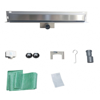 Mexen FLAT WALL 110 cm - 2v1 lineárny žľab k stene, nerez 1030110