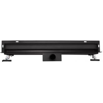 Mexen FLAT WALL 110 cm - 2v1 lineárny žľab k stene, čierna 1730110
