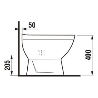JIKA Lyra Plus H8323810003041 Stojaci bidet