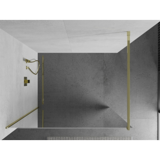 Mexen Kyoto sprchová stena 70 x 200 cm, 8 mm zrkadlo, zlatá - 800-070-101-50-50