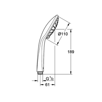 GROHE EUPHORIA 27220000 ručná sprcha Eco