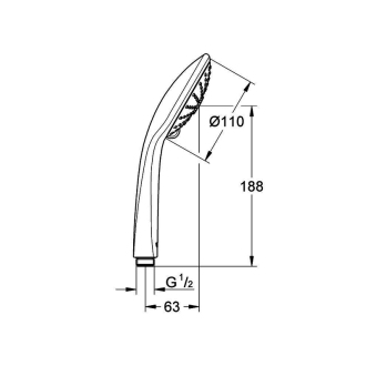 GROHE EUPHORIA 27221000 ručná sprcha masážna