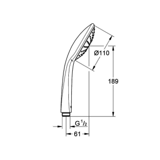GROHE EUPHORIA 27265000 ručná sprcha Mono