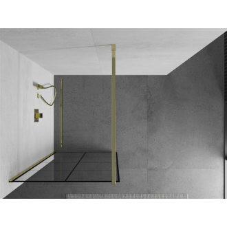 Sprchová stena Mexen Kyoto 90 x 200 cm, transparentný/čierny vzor 8 mm, zlatá - 800-090-101-50-77