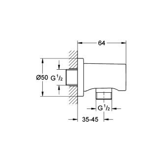 GROHE Rainshower 27057000 nástenné kolienko