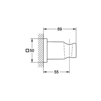 GROHE RAINSHOWER nástenný držiak sprchy 27075000