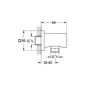 GROHE RAINSHOWER nástenné kolienko 27076000
