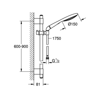 GROHE Rainshower 27273001 sprchová súprava Solo chróm