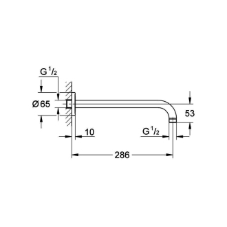 GROHE Rainshower 2857600 sprchové koleno Modern 286 mm