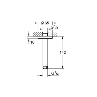 GROHE Rainshower 28724000 stropný výpust 142mm