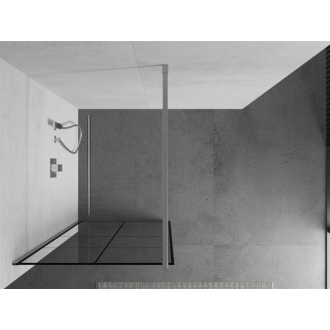 Sprchová stena Mexen Kyoto 70 x 200 cm, transparent/čierny vzor 8 mm, chróm - 800-070-101-01-77