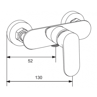 Mexen Milo DF40 sprchová batéria so sprchovacím setom, čierna - 7134R40-70