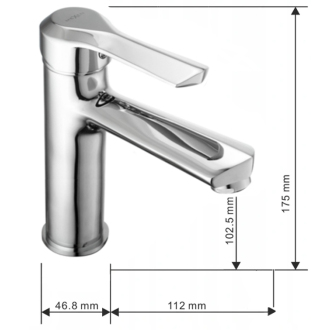Vaňová súprava Mexen Sabre R72, chróm - 72103R72-00