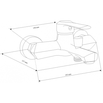 Vaňová súprava Mexen Sabre R72, chróm - 72103R72-00
