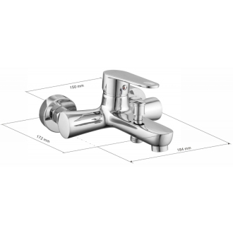 Vaňový set Mexen Kama DS05, chróm - 72503DS05-00