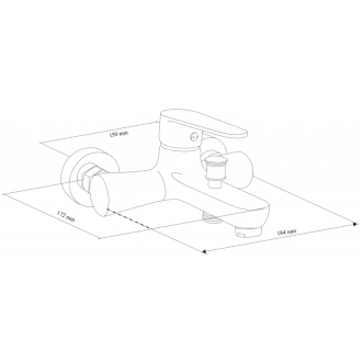 Vaňový set Mexen Kama DS05, chróm - 72503DS05-00