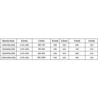 Vaňová súprava Mexen Royo R40, čierna - 72203R40-70