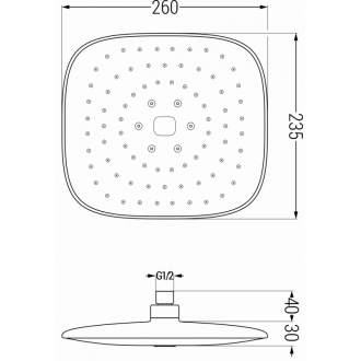 Mexen Uno DR33 sprchový set pod omietku, chróm - 71435DR33-00