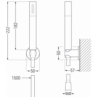 Súprava bodových spŕch Mexen R-70, čierna - 785705051-70