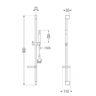 Mexen DS70 Posuvný sprchový set, chróm - 785704583-00