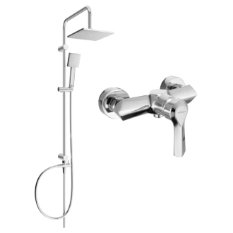 Mexen Tord prisadený sprchový set s dažďovou sprchou a sprchovou batériou Sabre, chróm - 72140200-00