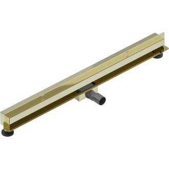 Mexen FLAT WALL 80 cm - 2v1 lineárny žľab k stene, zlatá 1530080