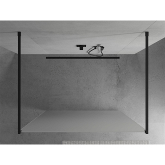Mexen Kyoto voľne stojaca sprchová stena 100 x 200 cm, mráz 8 mm, čierna 800-100-002-70-30