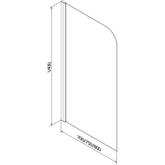 Mexen Cube obdĺžniková vaňa 180 x 80 cm s plášťom a 1 krídlovou zástenou 70 cm, priehľadná, čierna - 550518080X9007017000