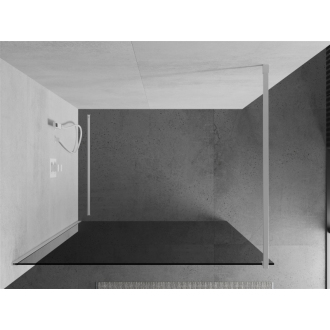 Sprchová stena Mexen Kyoto 70 x 200 cm, grafit 8 mm, biela - 800-070-101-20-40