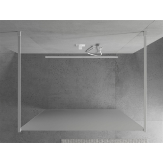Mexen Kyoto voľne stojaca sprchová stena 100 x 200 cm, mráz 8 mm, biela - 800-100-002-20-30